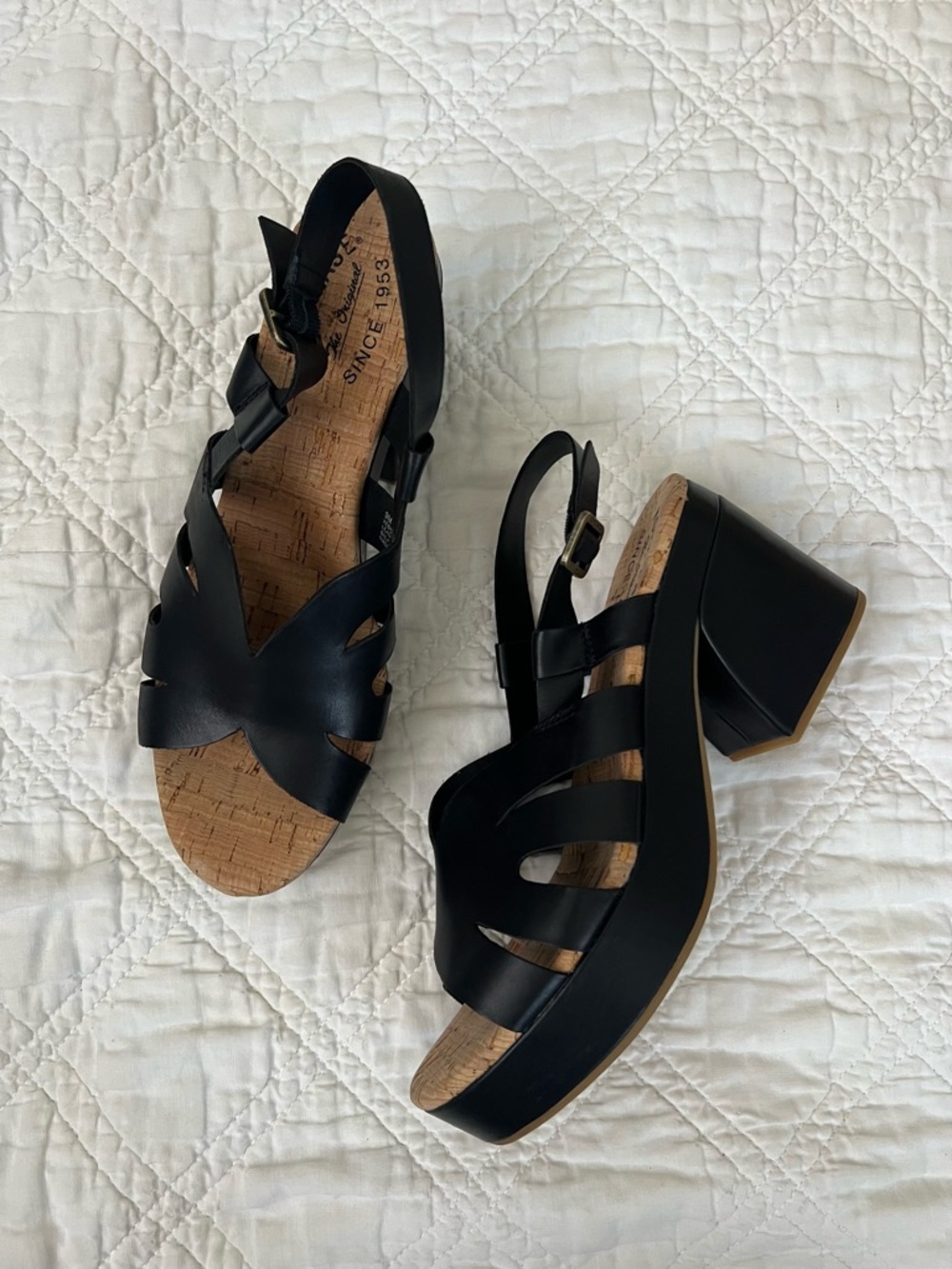 Kork-Ease Paschal Slingback Platform Sandal In Black Leather